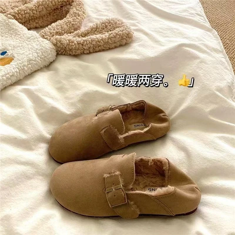 秋冬休闲款法式女新款百搭软底豆豆鞋单鞋356-5