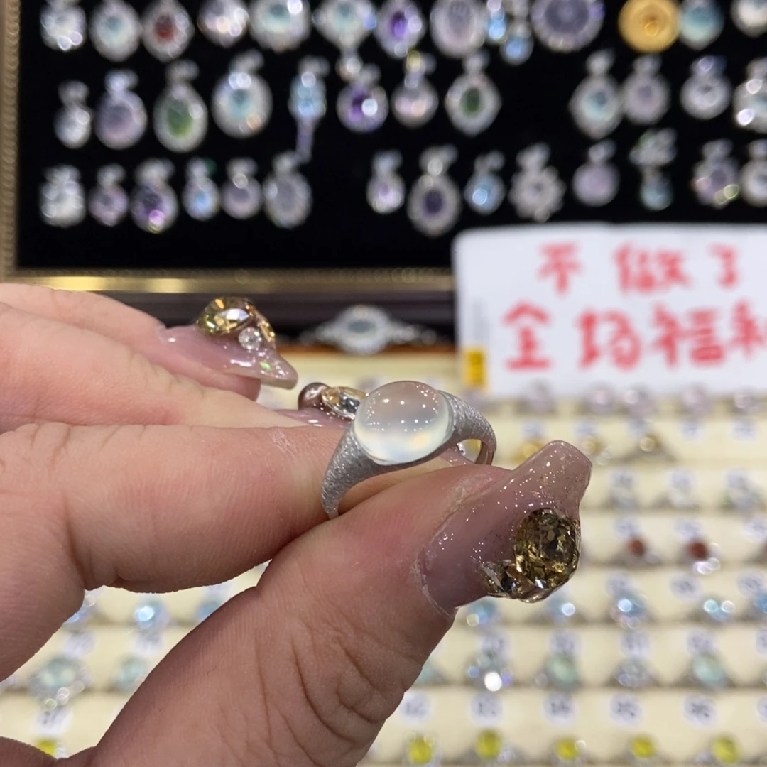 蛇纹石玉银S925镶嵌颈饰