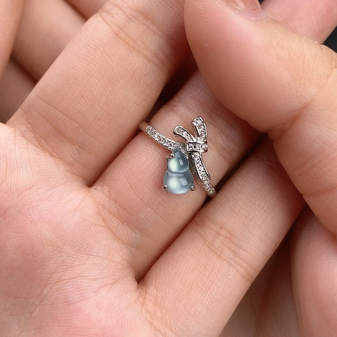 翡翠银S925镶嵌戒指