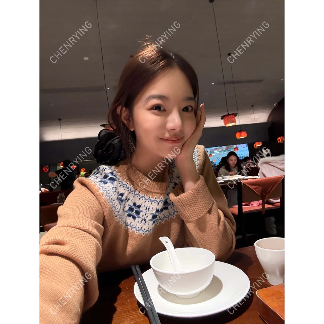 J.JOEY "100羊毛“极简风圆领针织宽松百搭套头羊毛衫 C501202