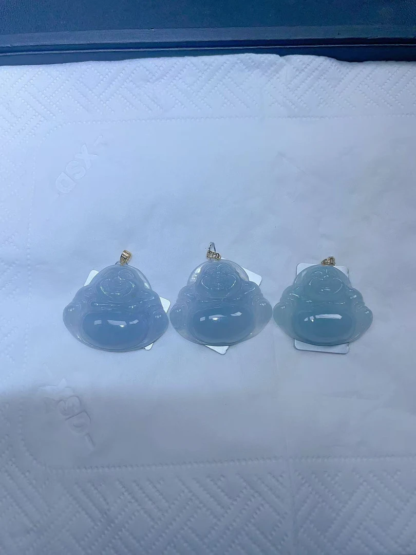 翡翠挂件18k金镶嵌佛公多样性发其一完美度90%拍一发一61