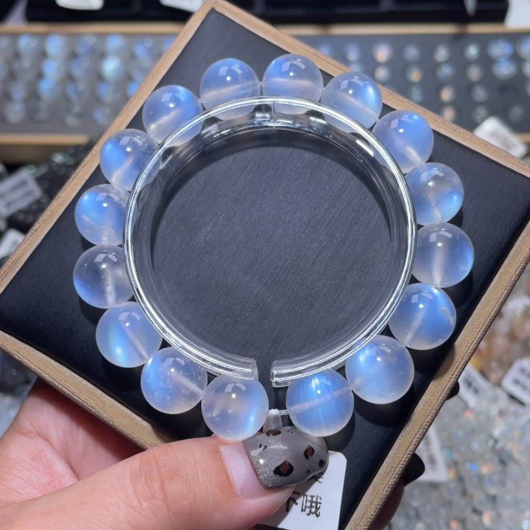 手链未镶嵌长石蓝月光手链13mm
