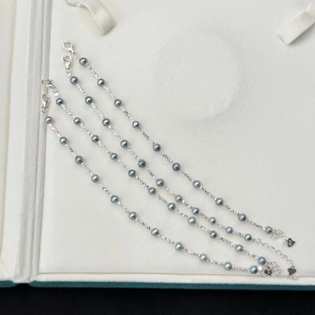 天然海水真多麻手链时尚碎银子设计款手链S925银多样性发货发一