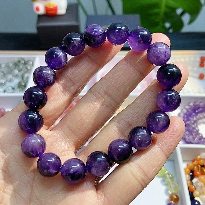 水晶手链未镶嵌紫超12