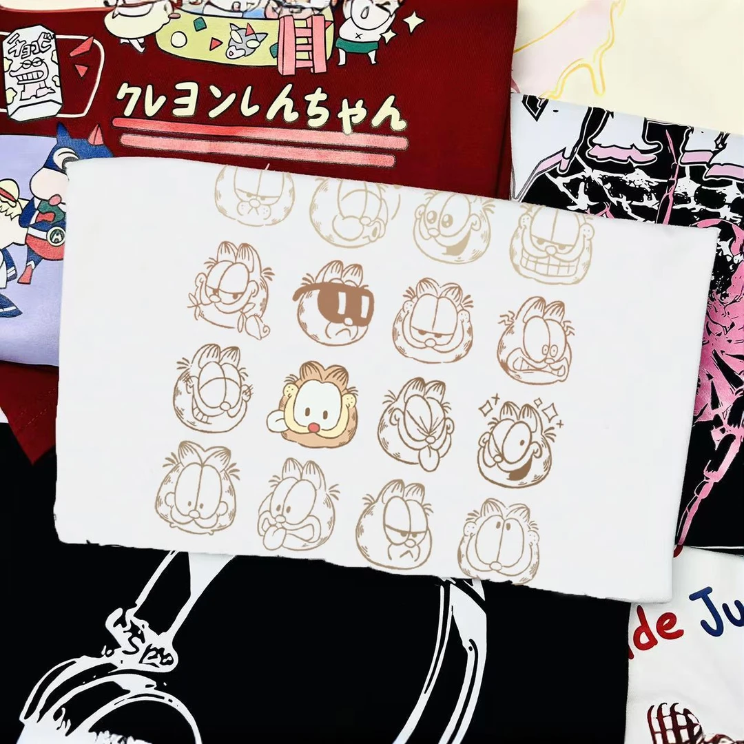 鑫鑫【040-100】2025夏季新款纯棉男女同款情侣装T恤20