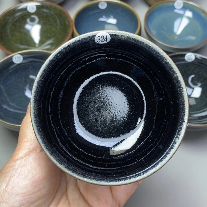 茶盏建窑建盏磨底柴烧主人杯微瑕
