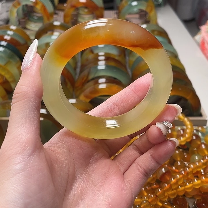 蛇纹石玉未镶嵌手镯56.2