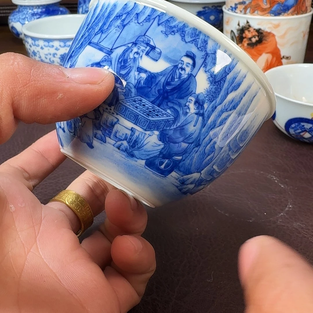 瓷片金*当代景德镇陶瓷手绘茶具