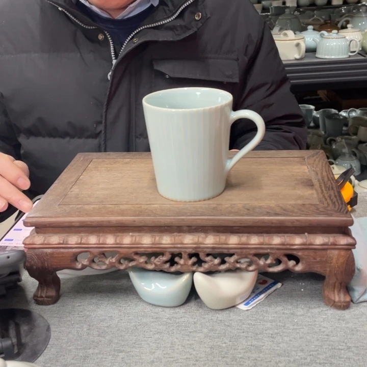 摆件天青釉新款咖啡杯