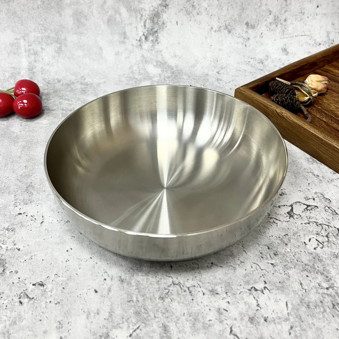 【高奢加厚料多用碟】18/10不锈钢一体成型加厚菜盘菜碟水果盘15.5
