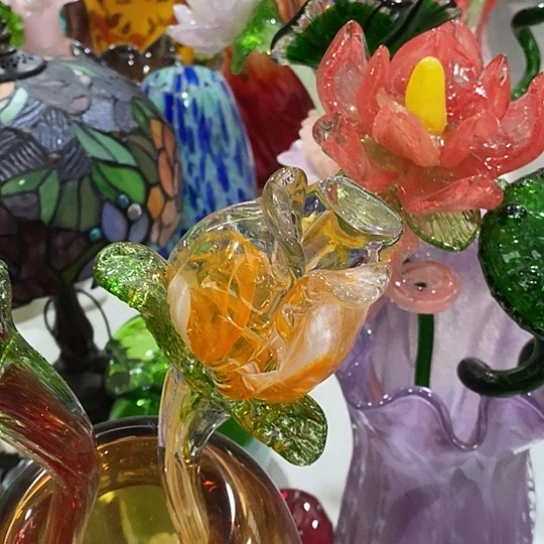 琉璃花瓶高48厘米