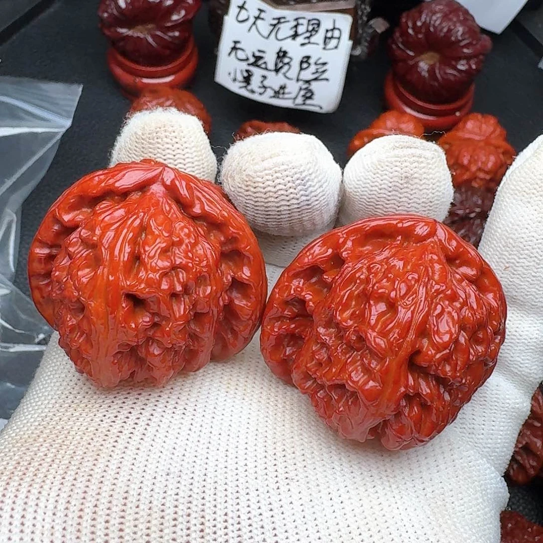 子***超文玩核桃吊坠白狮子