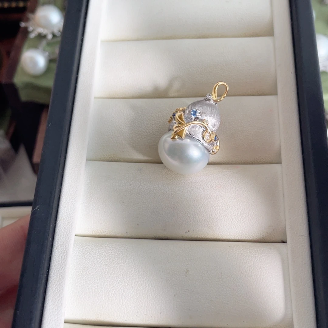 颈饰银S925镶嵌海水珍珠