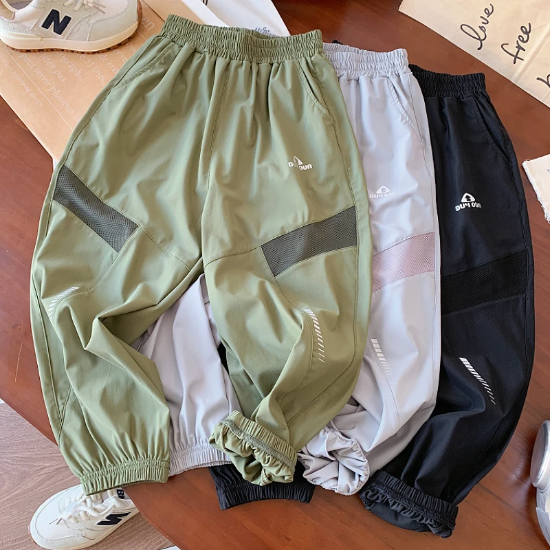 儿童防蚊裤2025夏季薄款男童休闲裤子运动男孩凉感透气速干长裤