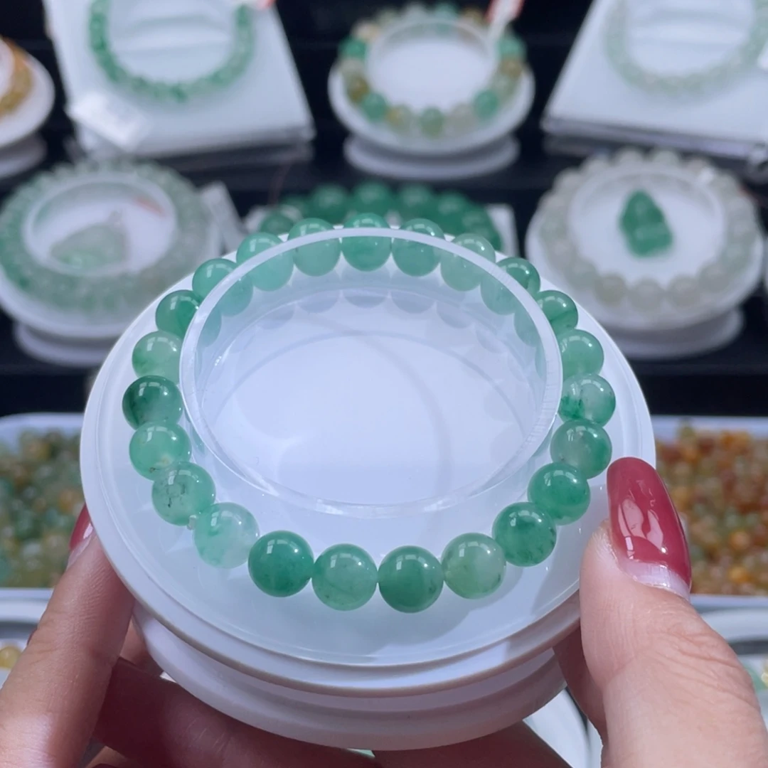 石英质玉（非洲翠）未镶嵌手串