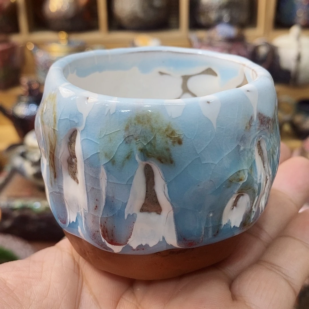 粗陶志野柴烧茶器