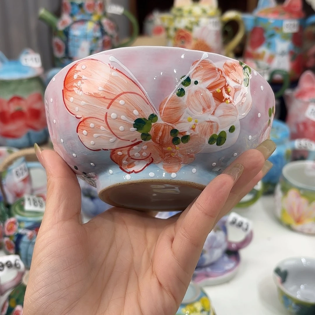 景德镇手绘高温釉下彩陶瓷茶具