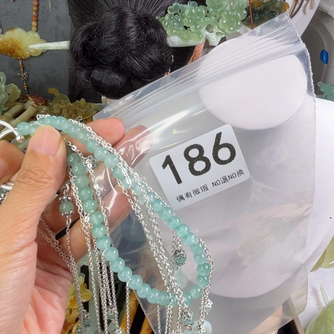 岫玉未镶嵌发饰秦*