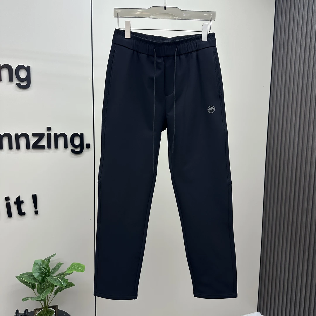 简丹服饰8126冬季休闲裤男百搭松紧腰抽绳厚料长裤户外防风直筒裤