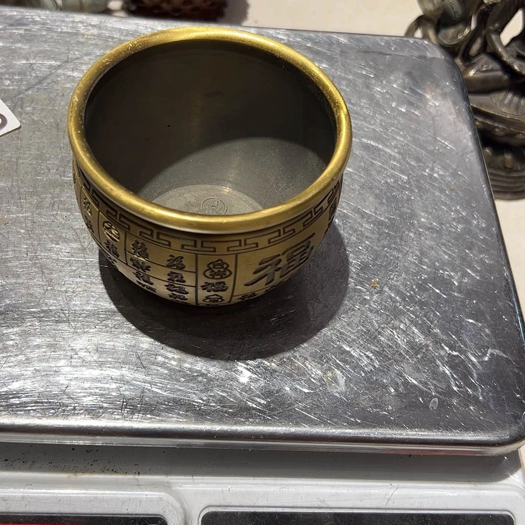 随***，微瑕疵黄铜摆件工艺品摆件