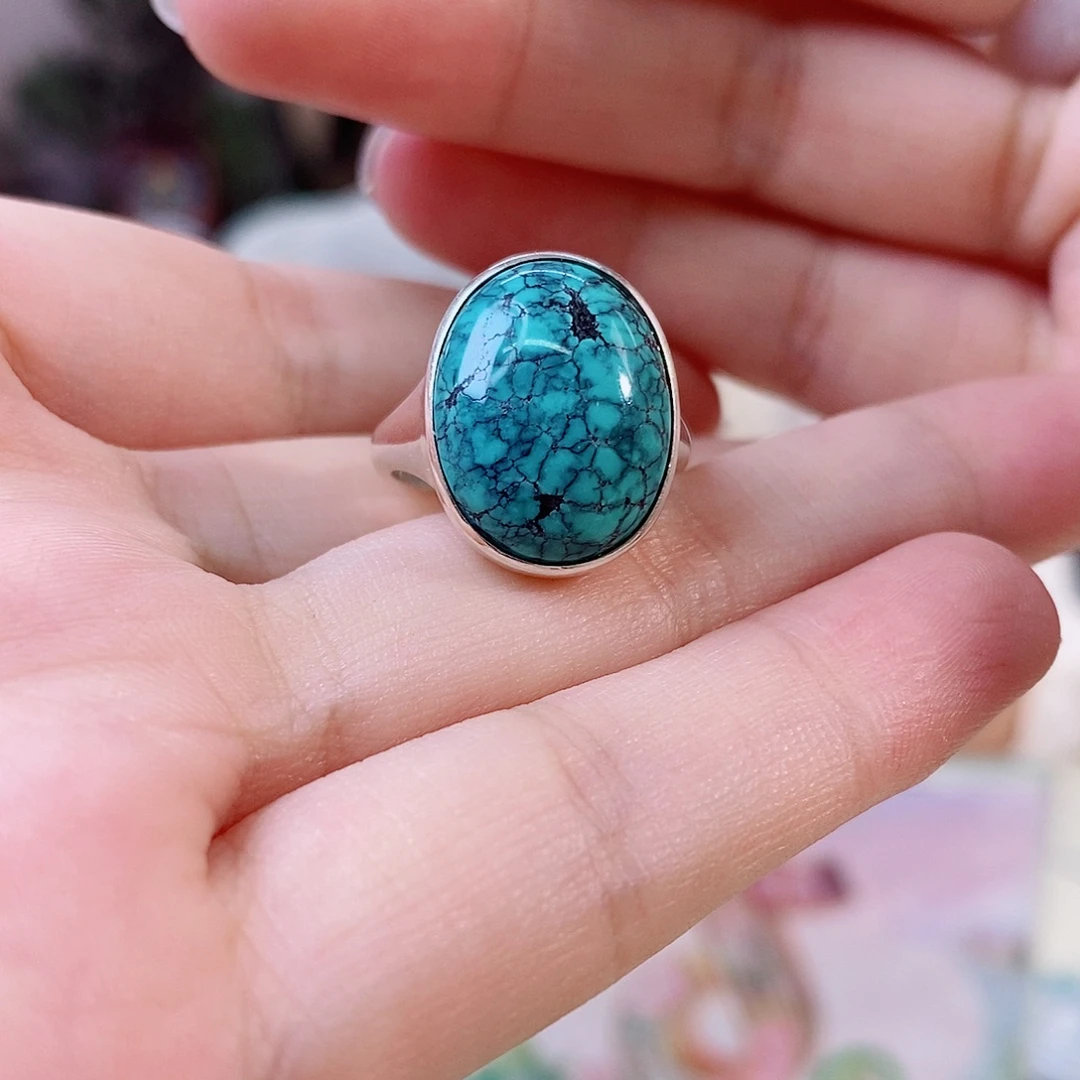 绿松石银S925镶嵌珠宝奇石