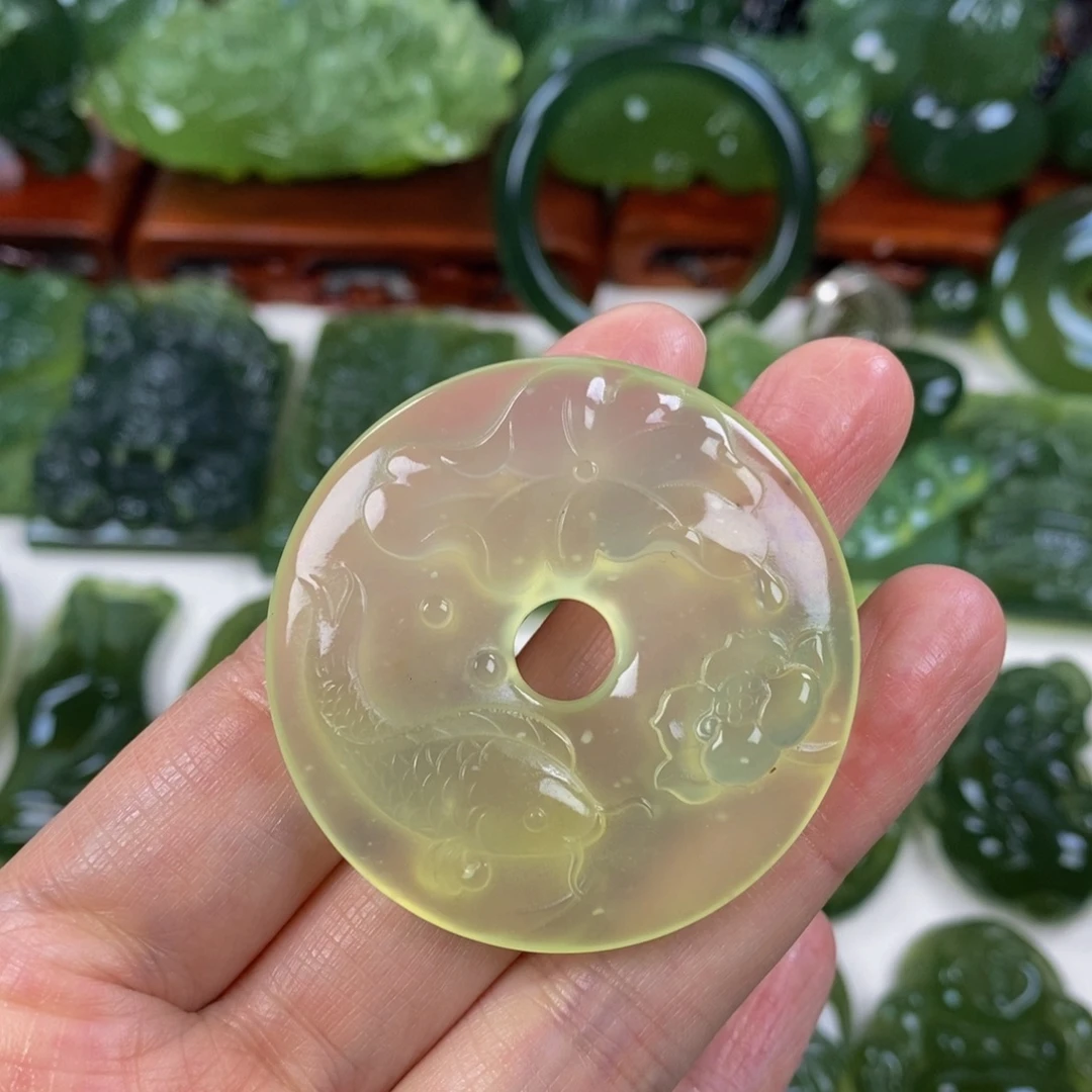 岫玉未镶嵌挂件挂件