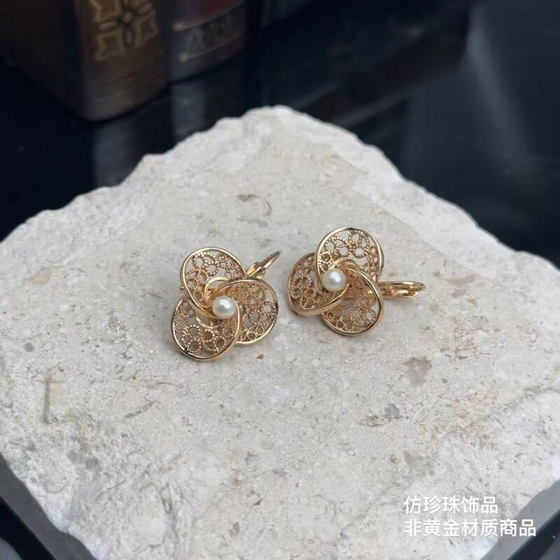 铜合金 树脂 仿珍珠 耳饰 LC 21008