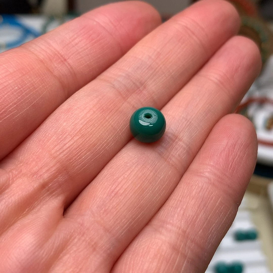 绿松石未镶嵌配饰单珠直径7.9mm