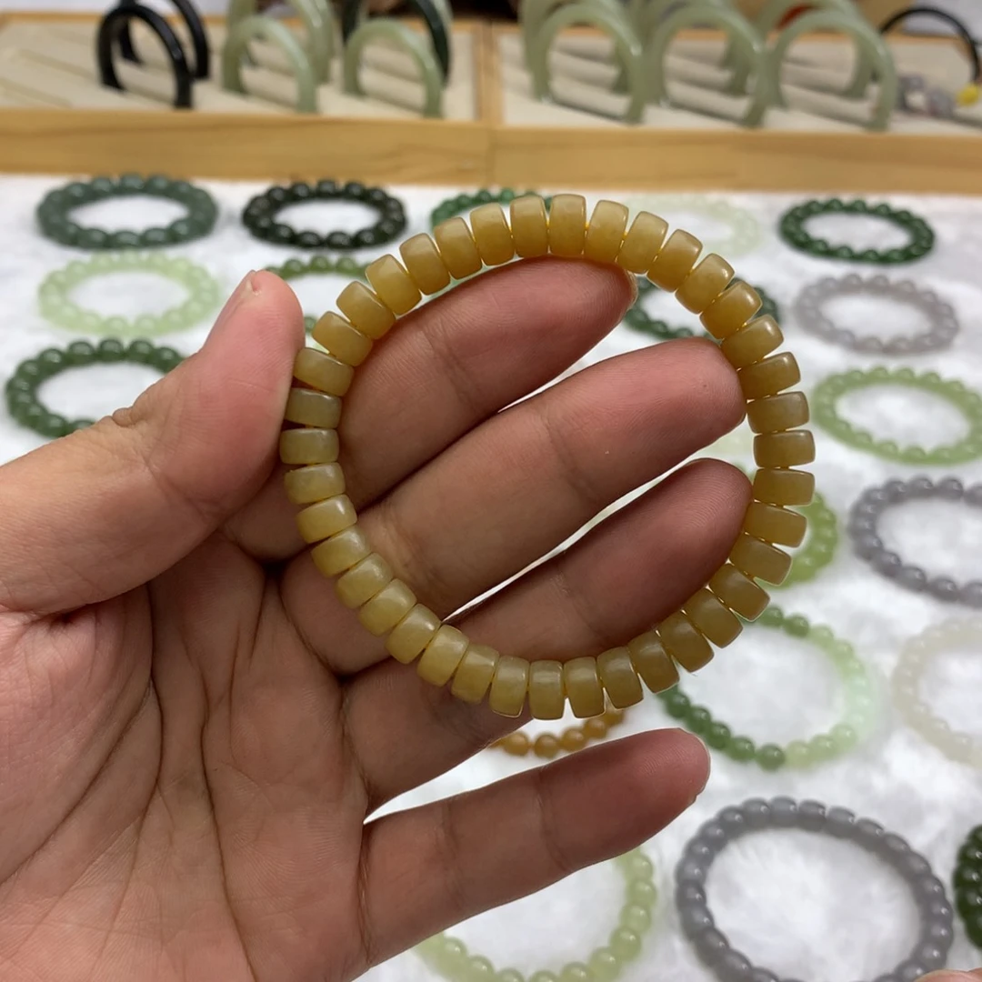 未镶嵌手串和田玉（且末糖药片8.3）