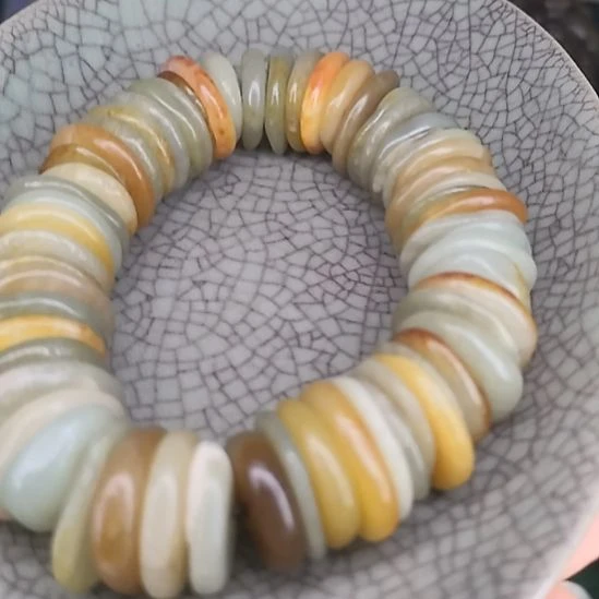 摆件开片瓷器瓷片摆件