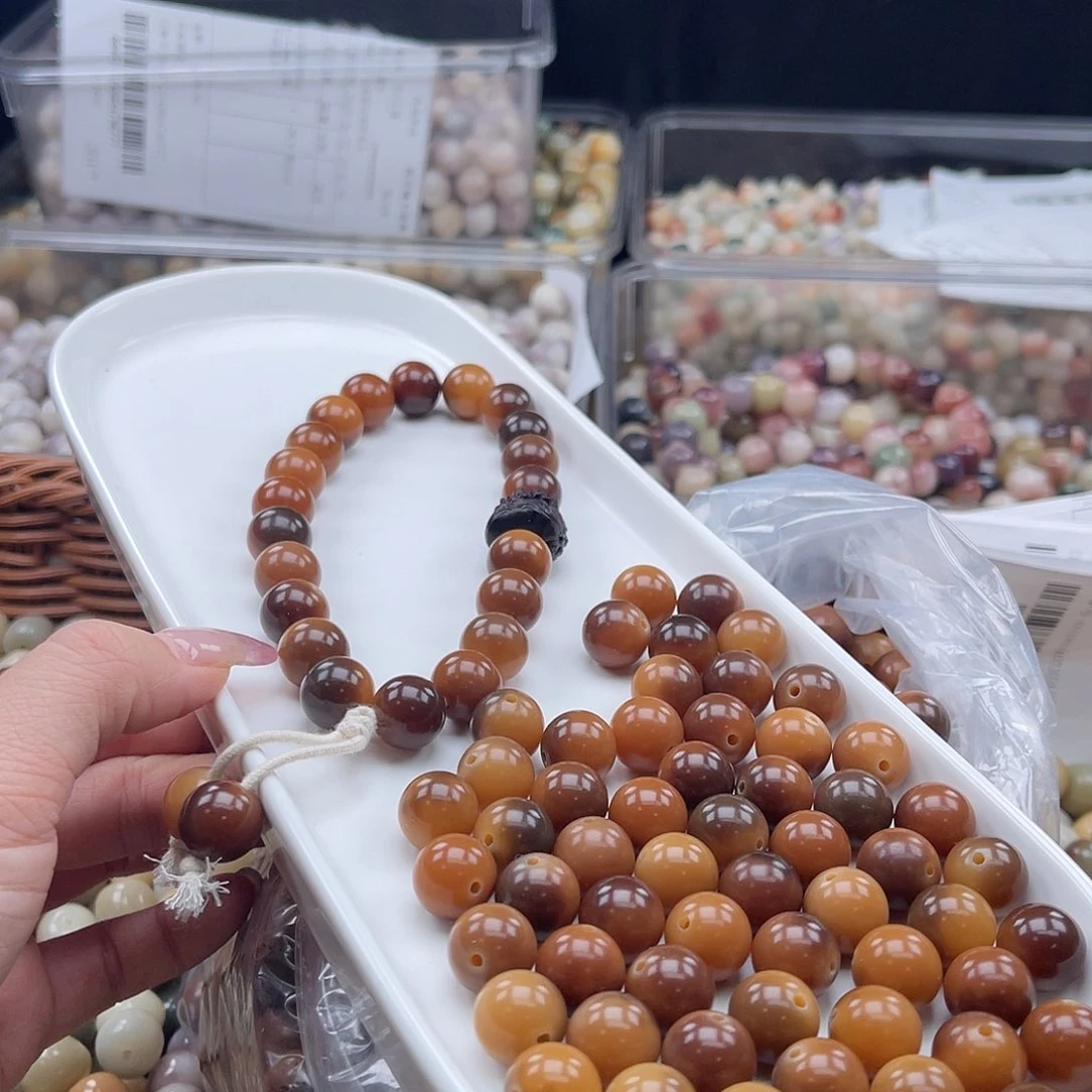 白玉菩提吊坠a12.75mm/50+10颗风化