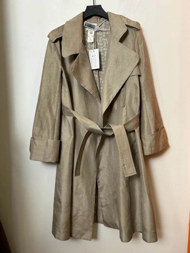 95新 Celine/思琳 Celine卡其色风衣外套 微瑕