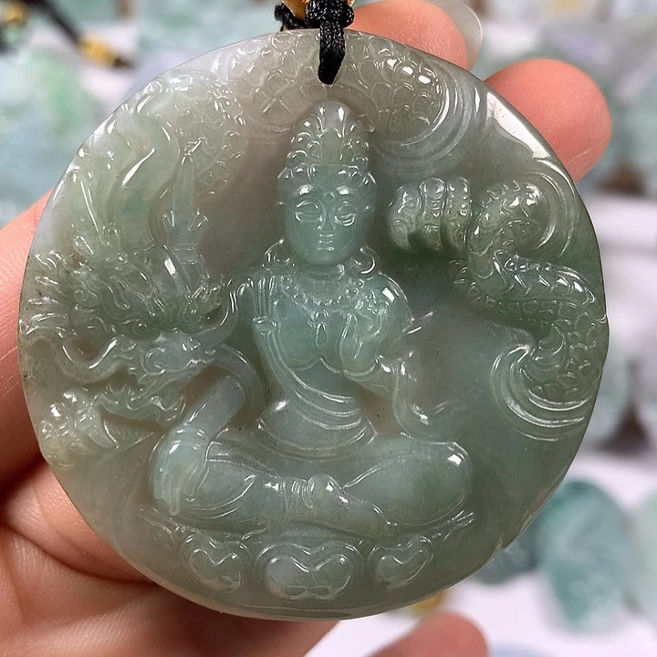 颈饰未镶嵌翡翠玉龙观音福利福利