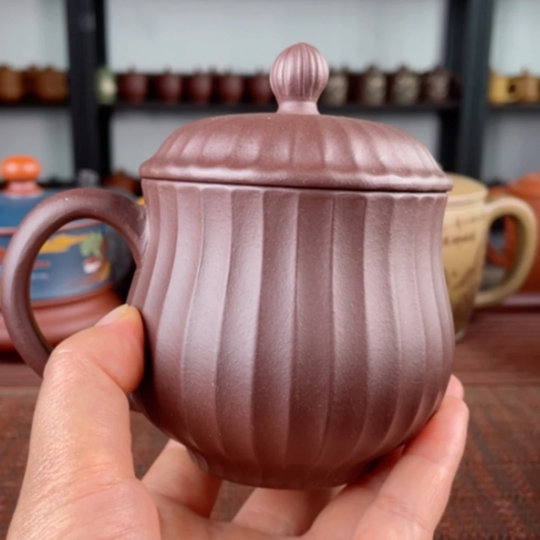 【闪购商品】茶杯紫砂宜兴原矿紫砂盖杯微瑕