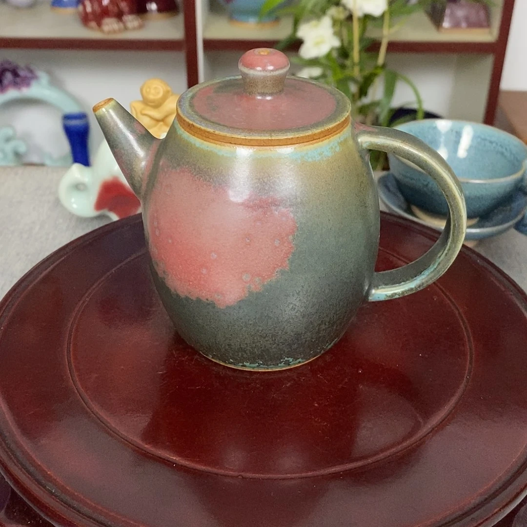 壶钧瓷茶壶省工亲工手拉胚龙蛋壶