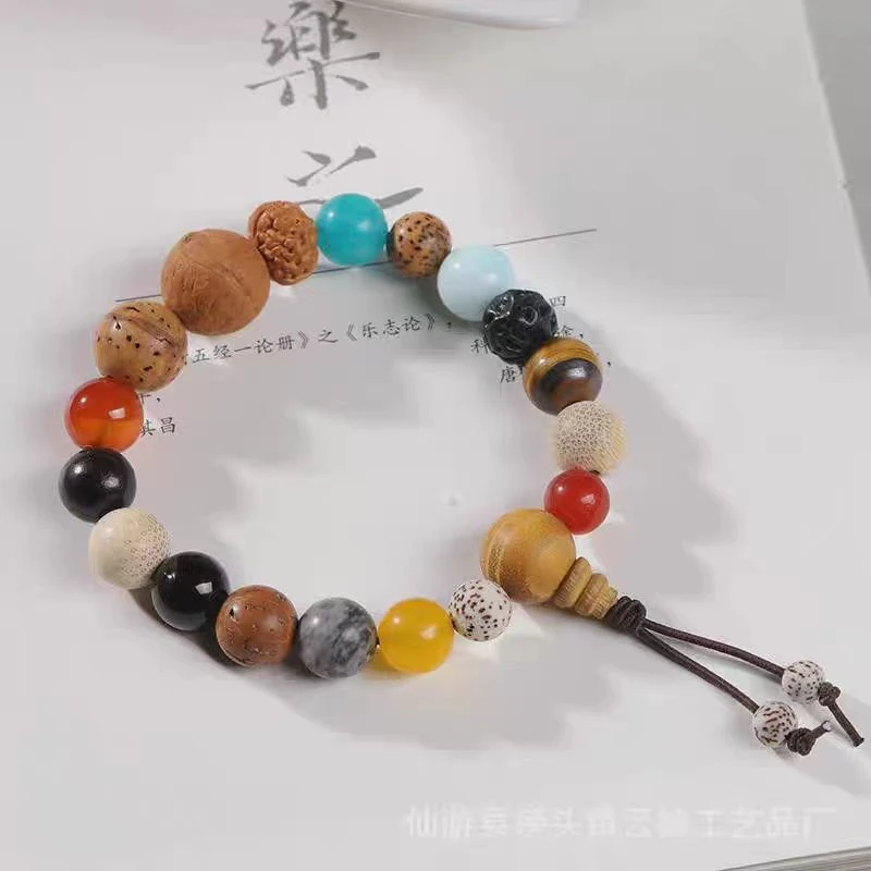 非金属木质手链 【贺筱姐】十八籽手串多宝手链多样性