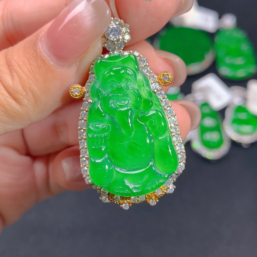 翡翠颈饰银S925镶嵌1111111