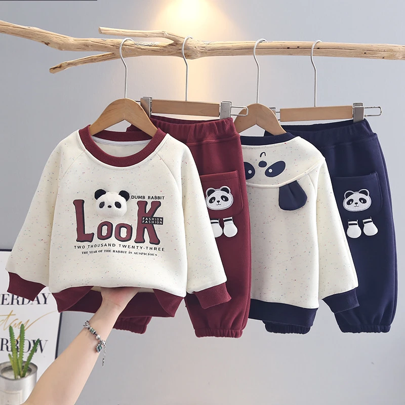 【沫沫家】男女童秋冬装洋气时髦卫衣套装女宝宝冬季卡通儿童潮
