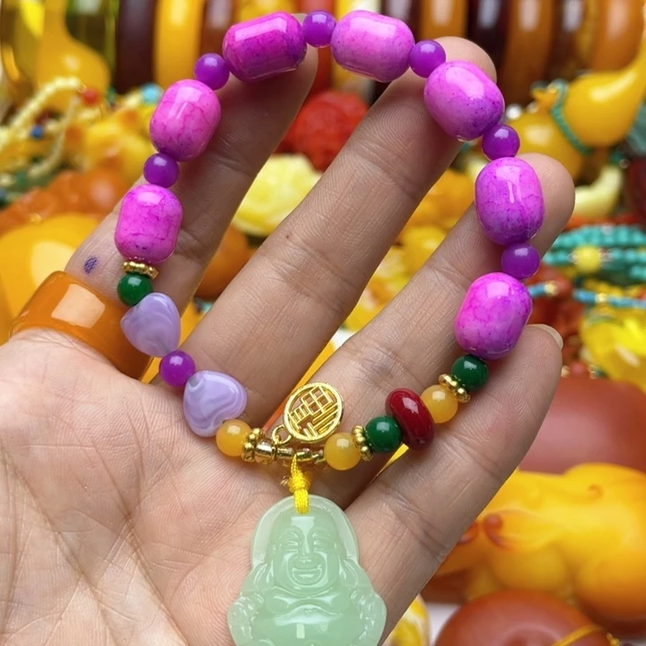 树脂制品2号粉色手串