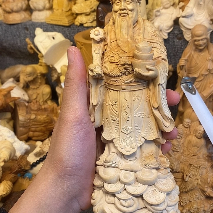 黄杨木黄杨木瑕疵财神