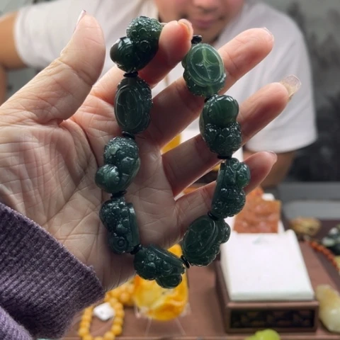 岫玉手链未镶嵌手链