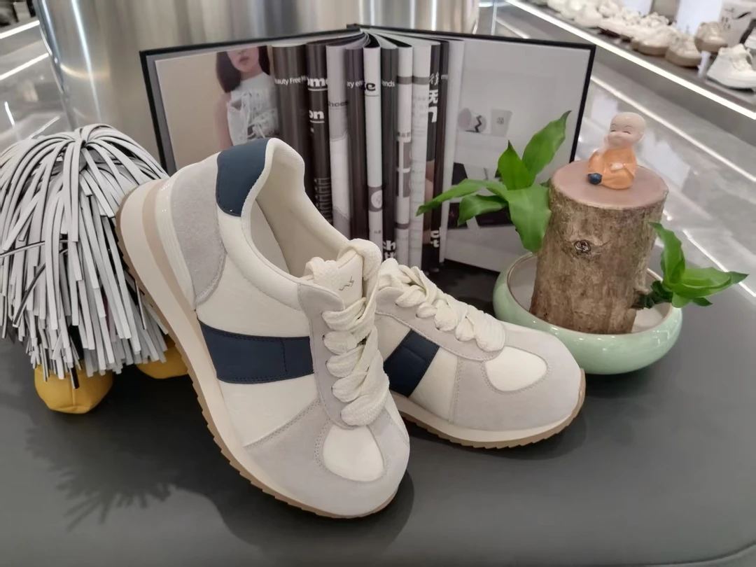 休闲拼色德训鞋复古女款夏季厚底时尚休闲鞋时尚低帮女鞋