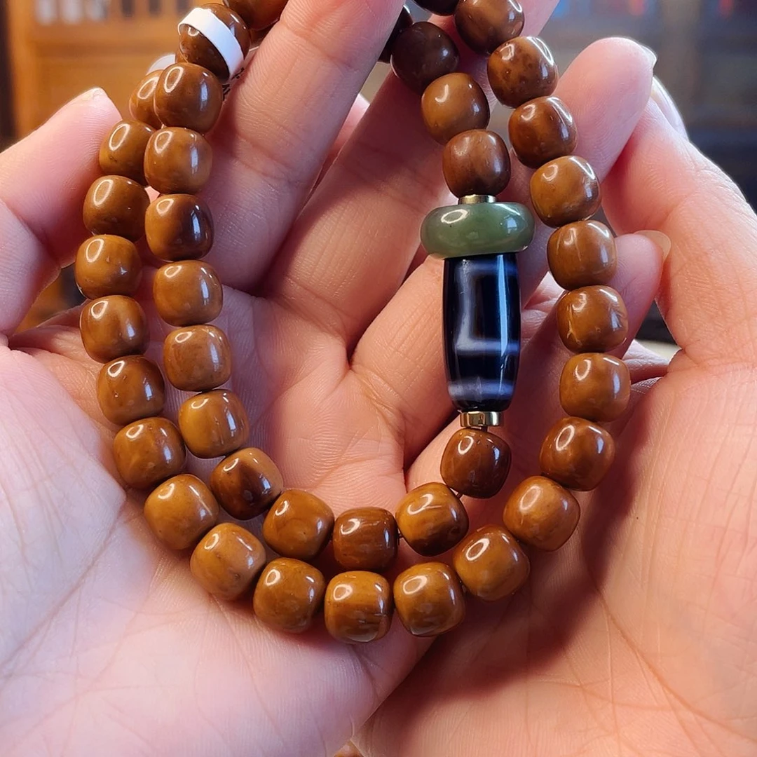 库克吊坠389天地双圈碧绿色