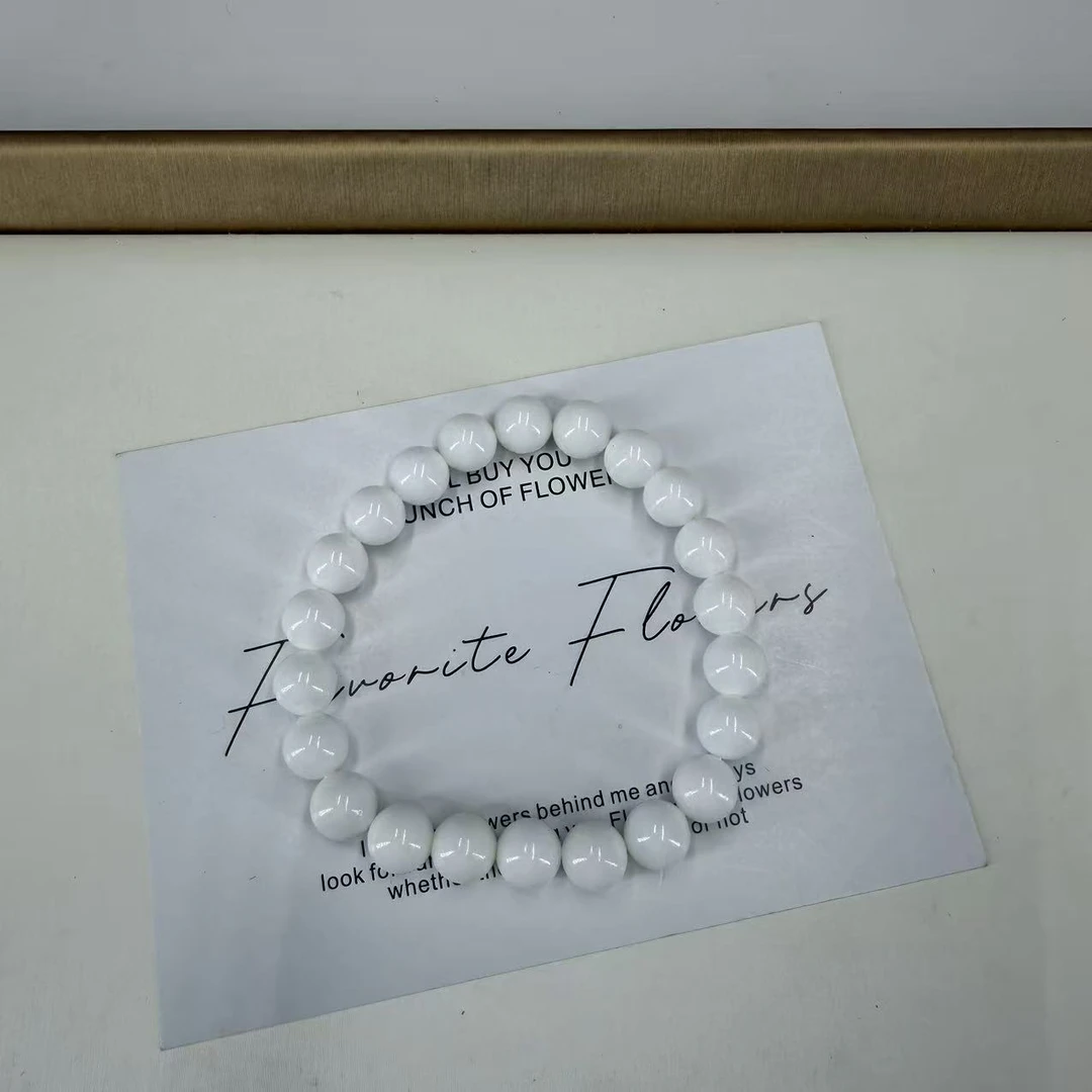 水晶玛瑙玉髓手串 白贝设计款手串 多样性发一