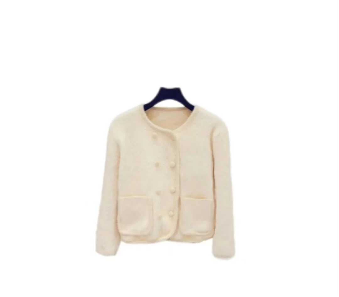 【艾丽莎定制】米黄色小香风外套气质轻奢百搭时尚-711