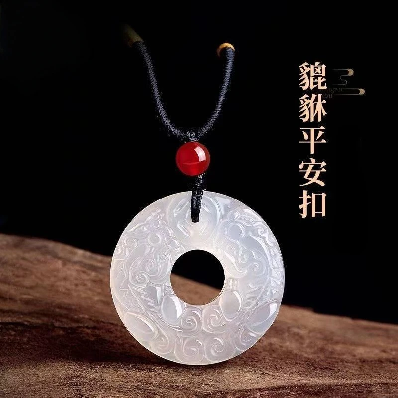 非金属树脂吊坠 高颜值招财貔貅平安扣男女通用轻奢高级上等材质