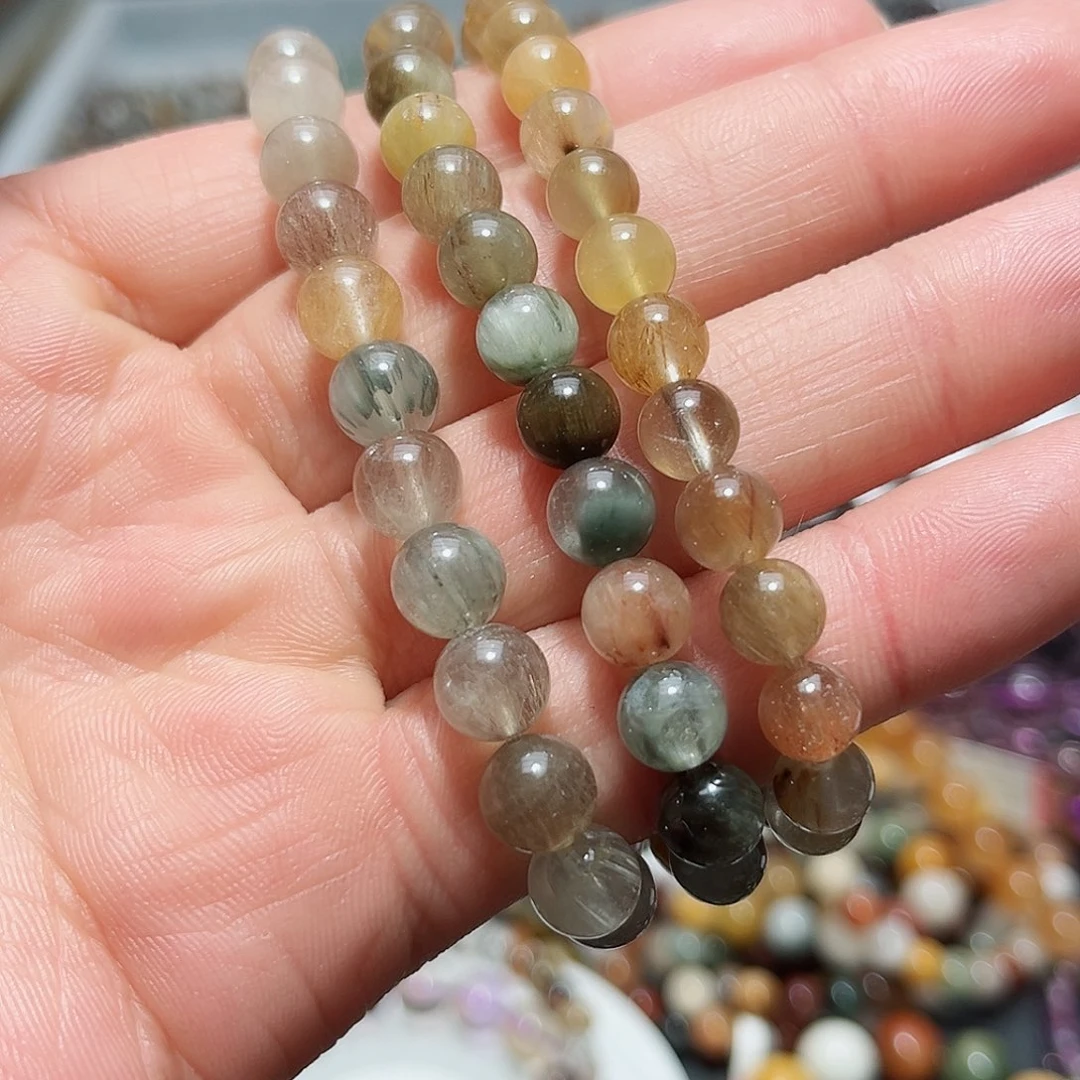 水晶手链未镶嵌兔毛7mm