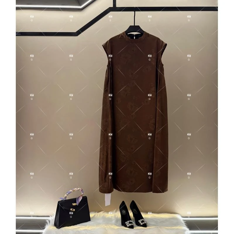 【齐】夏季新款复古时尚百搭印花无袖连衣裙 H-769