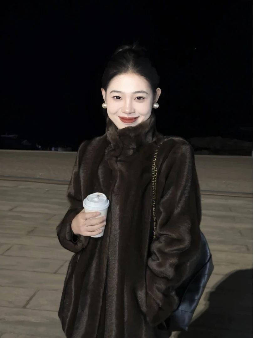 新款中长立领抽刀外套光泽宝嘉美级别
