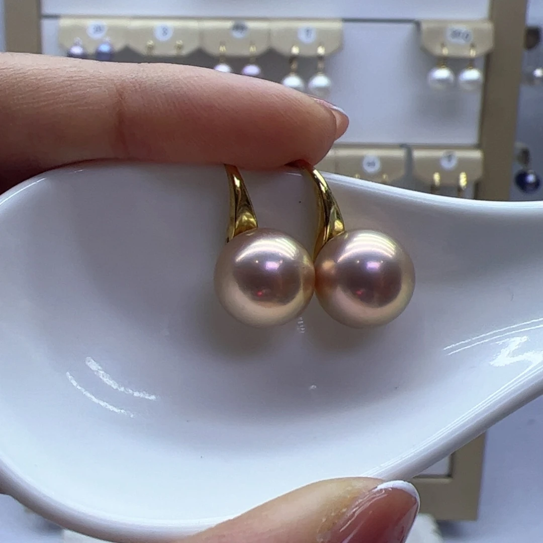 淡水珍珠耳饰银S925镶嵌